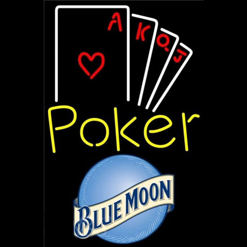 Blue Moon Poker Ace Series Beer Sign Leuchtreklame