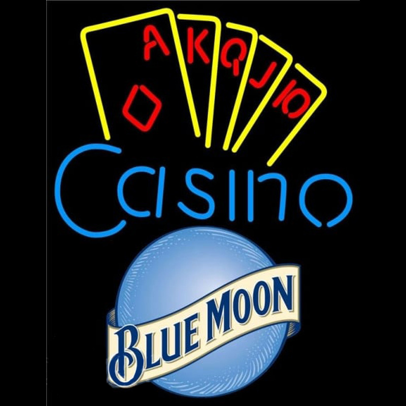 Blue Moon Poker Casino Ace Series Beer Sign Leuchtreklame