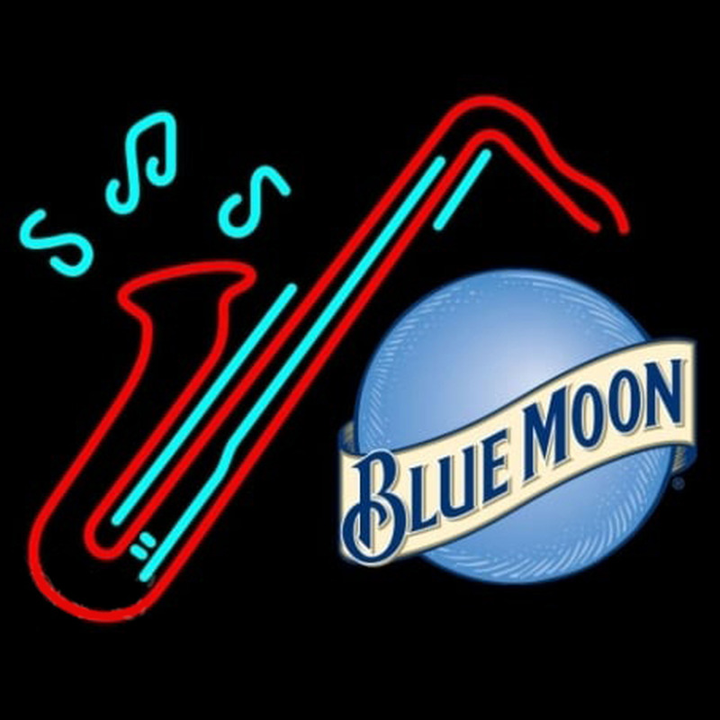 Blue Moon Sexaphone Beer Leuchtreklame