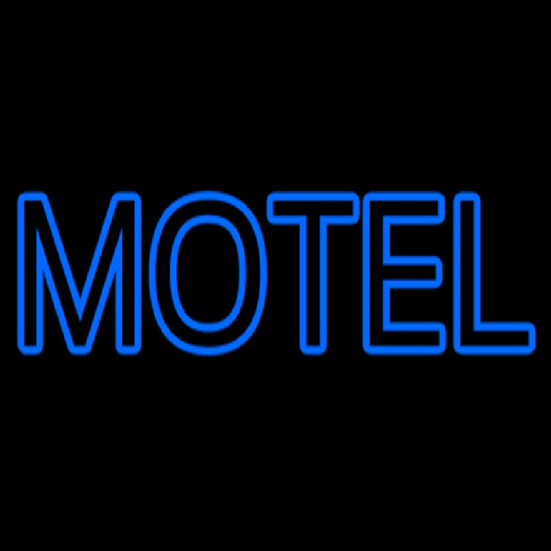 Blue Motel Double Stroke Leuchtreklame