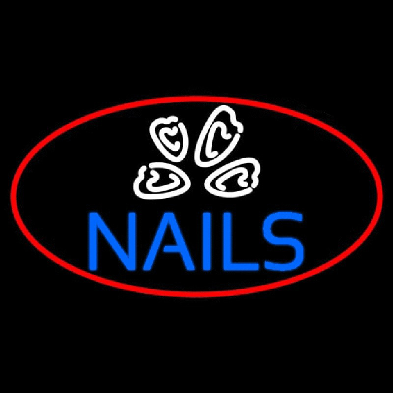 Blue Nails Logo Leuchtreklame