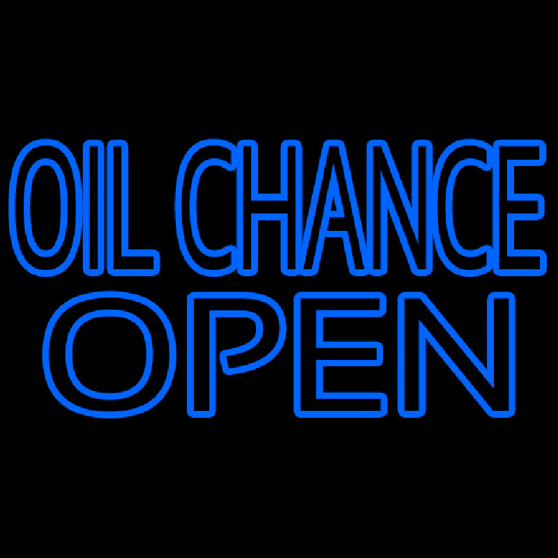 Blue Oil Change Open Leuchtreklame