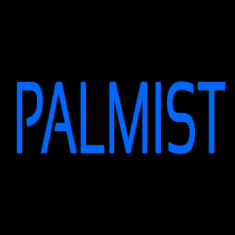 Blue Palmist Block Leuchtreklame