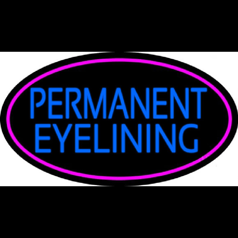 Blue Permanent Eye Lining Leuchtreklame