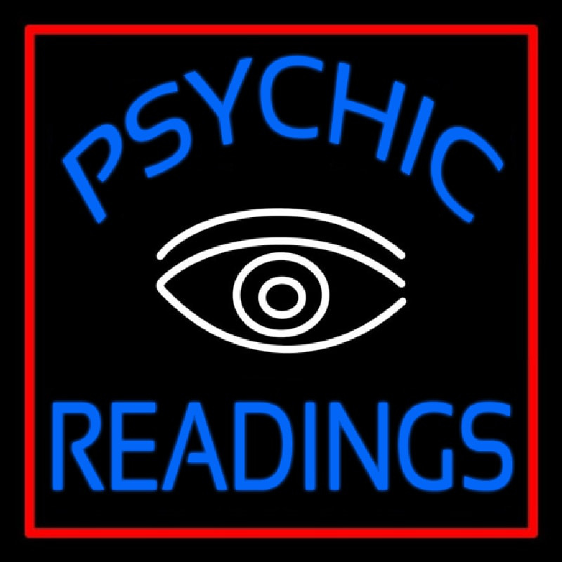 Blue Psychic Readings White Eye Leuchtreklame