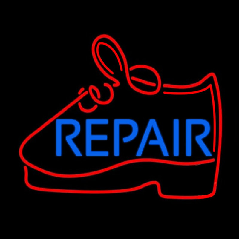 Blue Repair Shoe Leuchtreklame