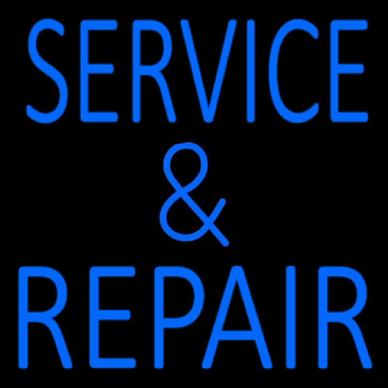 Blue Service And Repair 1 Leuchtreklame