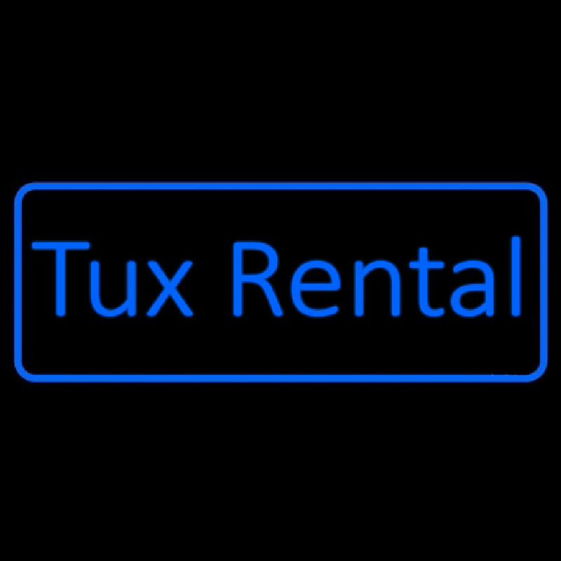 Blue Tu  Rental Leuchtreklame