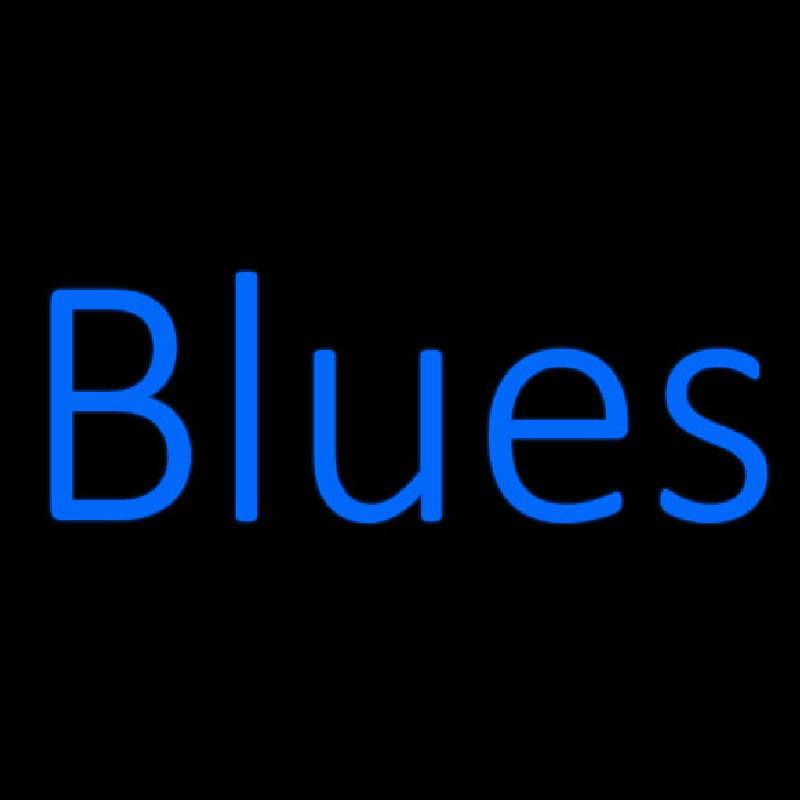 Blues Cursive Leuchtreklame