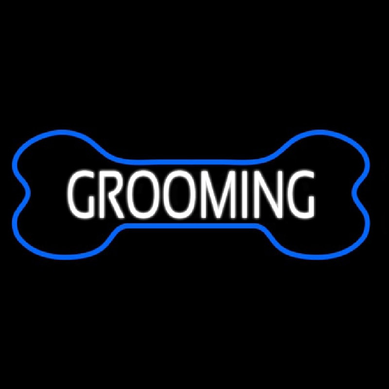 Bone Grooming Leuchtreklame