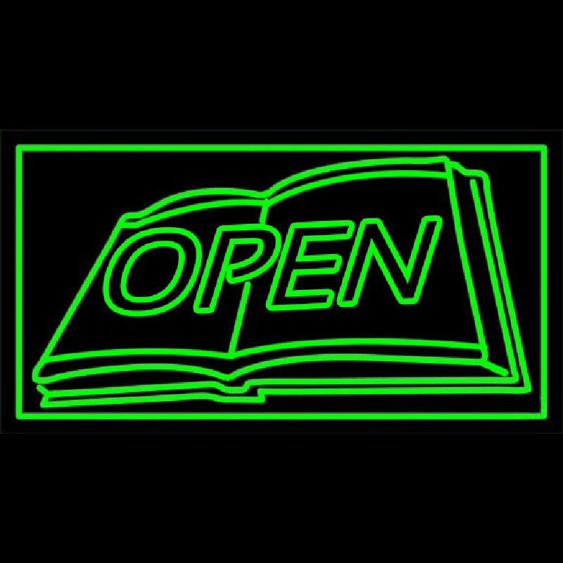 Book Open Logo Leuchtreklame