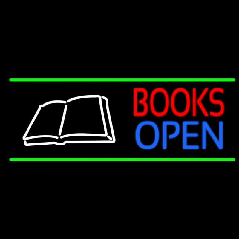 Book Open Logo Leuchtreklame