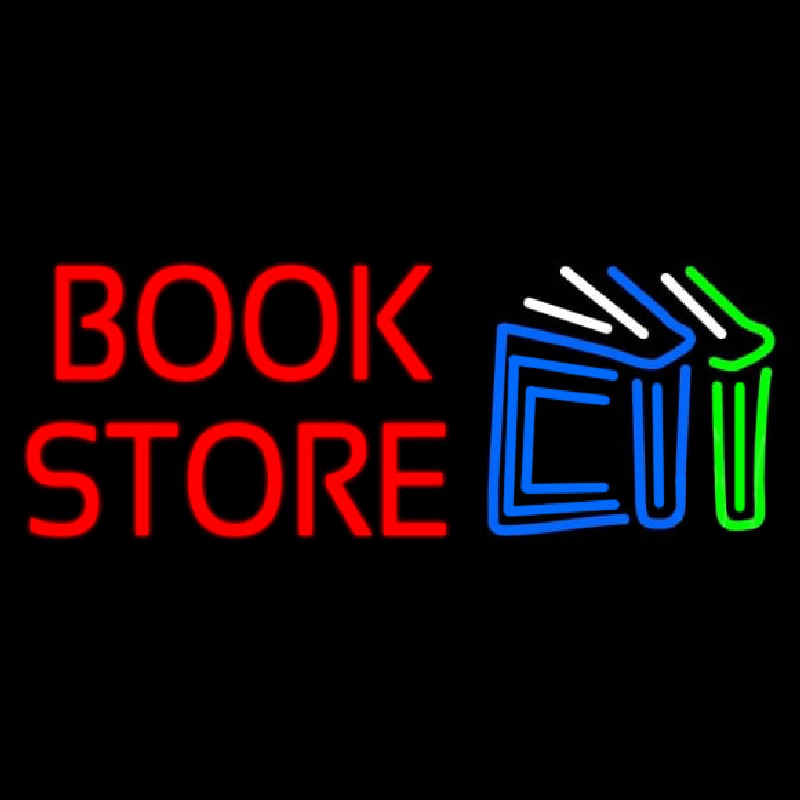 Book Store With Book Logo Leuchtreklame