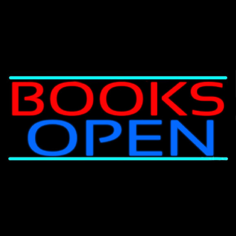 Books Open Leuchtreklame