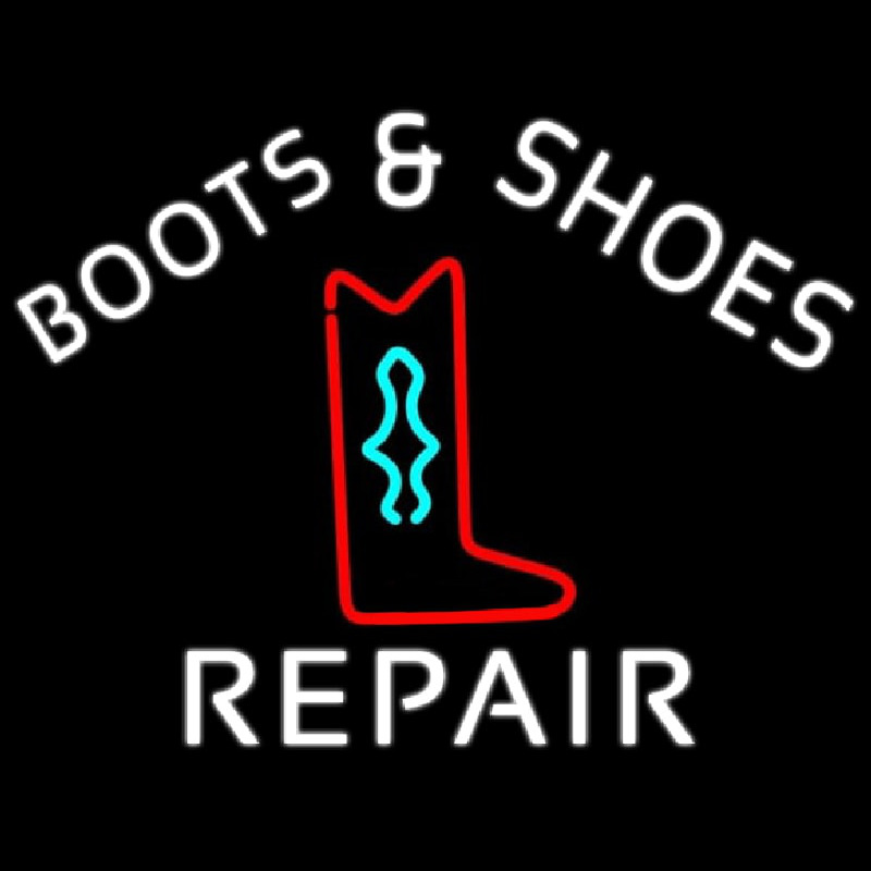 Boots And Shoes Repair Leuchtreklame