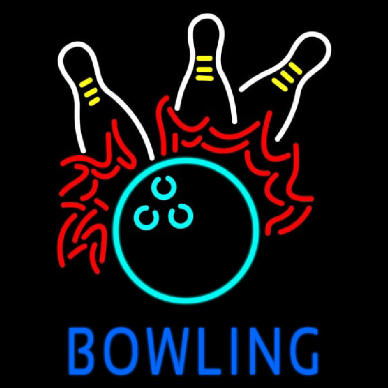 Bowling Fire Leuchtreklame