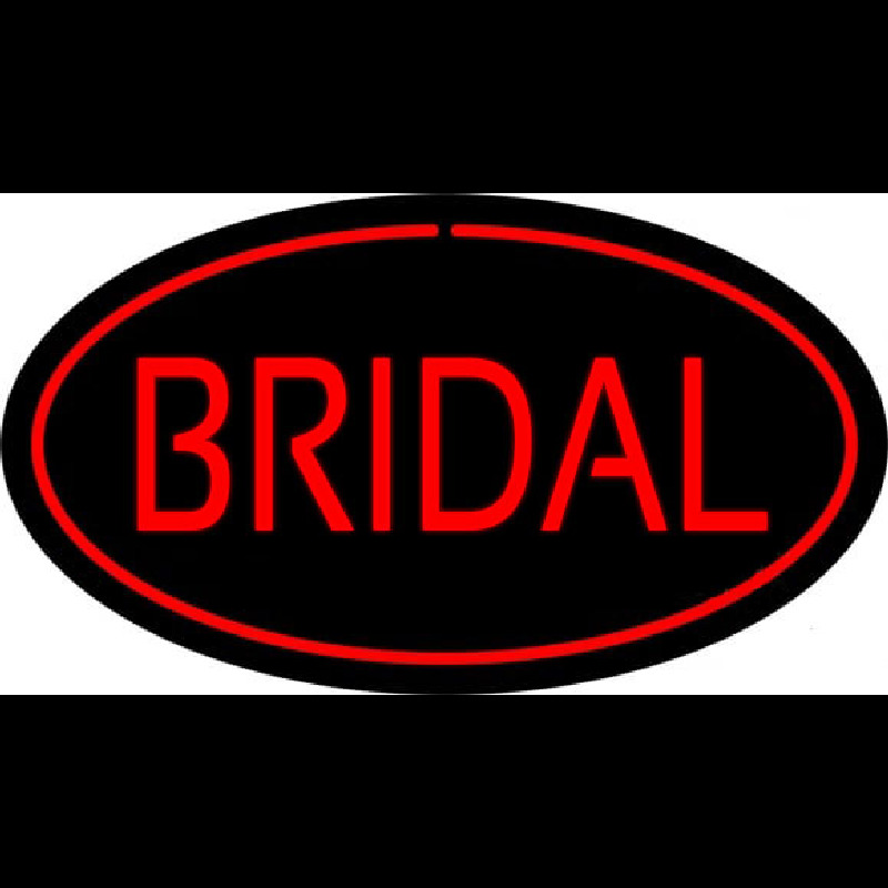 Bridal Block Oval Red Leuchtreklame