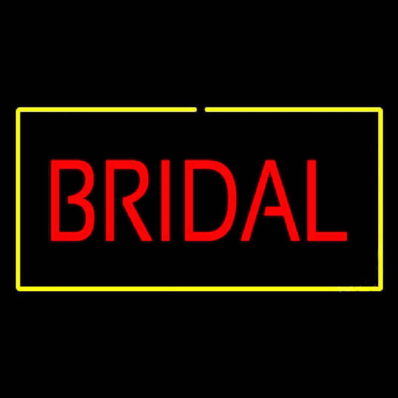 Bridal Rectangle Yellow Leuchtreklame