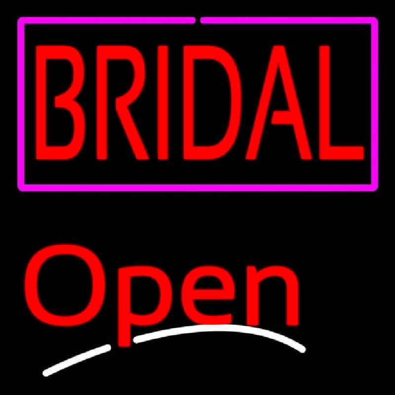 Bridal Script2 Open Leuchtreklame