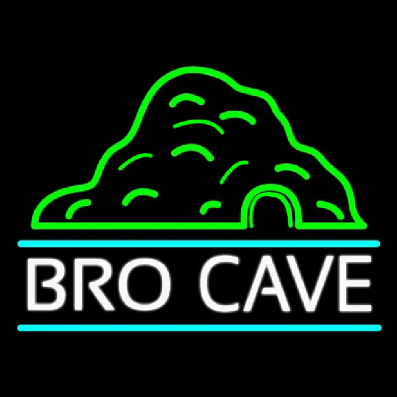 Bro Cave Leuchtreklame