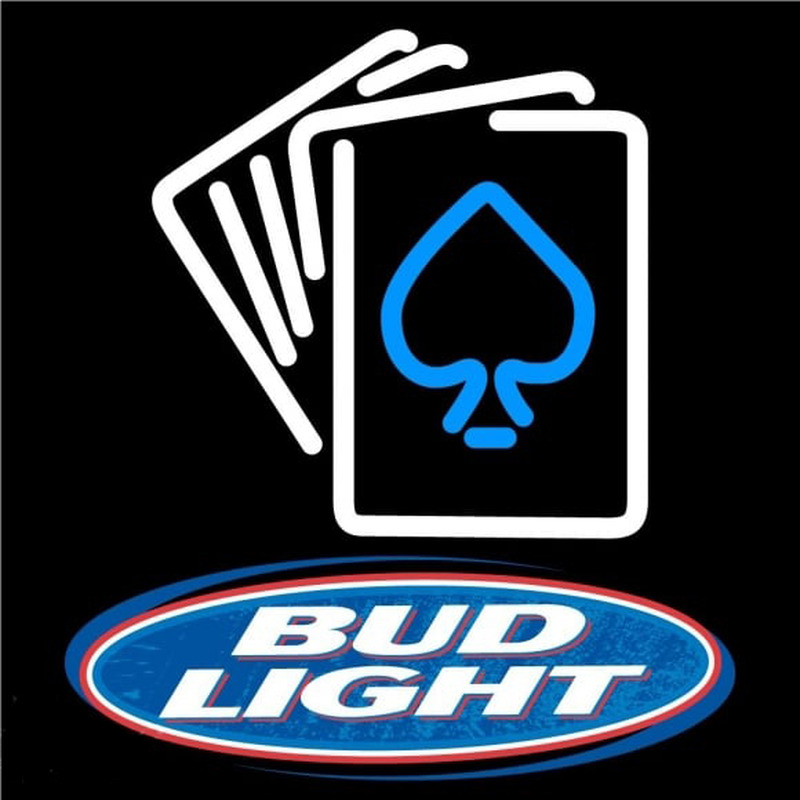 Bud Light Cards Beer Sign Leuchtreklame