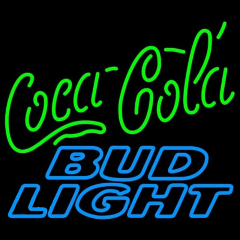 Bud Light Coca Cola Green Beer Sign Leuchtreklame