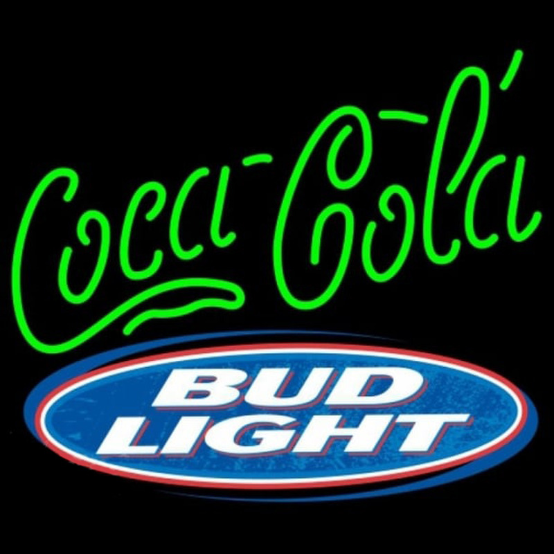 Bud Light Coca Cola Green Beer Sign Leuchtreklame