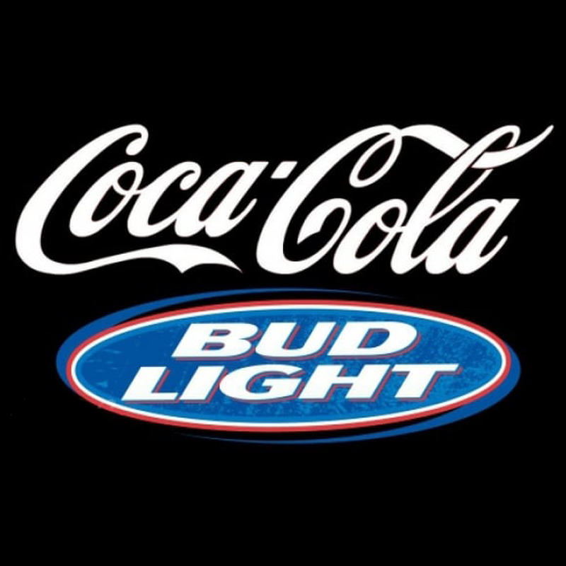 Bud Light Coca Cola White Beer Sign Leuchtreklame