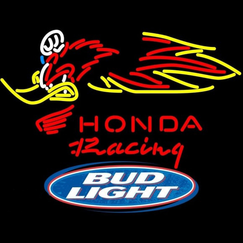 Bud Light Logo Honda Racing Woody Woodpecker Crf 250450 Beer Sign Leuchtreklame