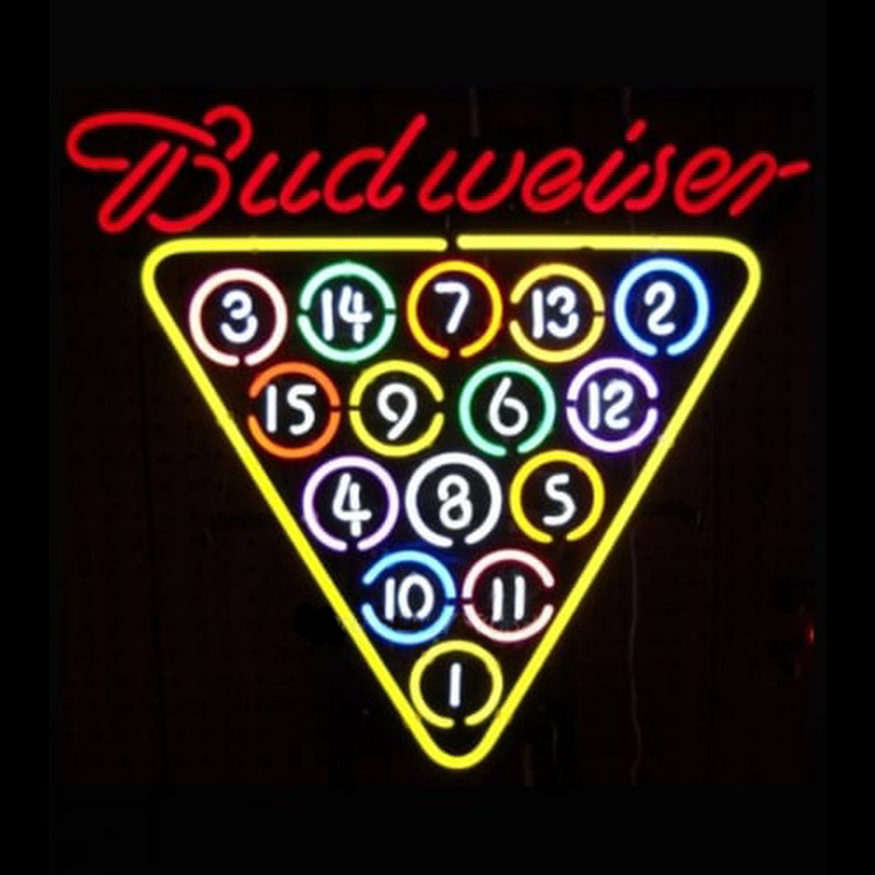 Budweiser 15 Ball Rack Leuchtreklame