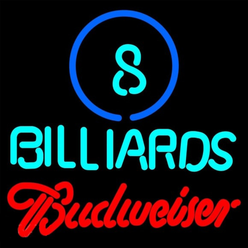 Budweiser Ball Billiards Pool Beer Sign Leuchtreklame