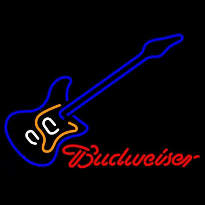 Budweiser Blue Electric Guitar Beer Sign Leuchtreklame