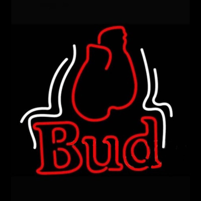 Budweiser Bud Boxing Gloves Beer Light Leuchtreklame