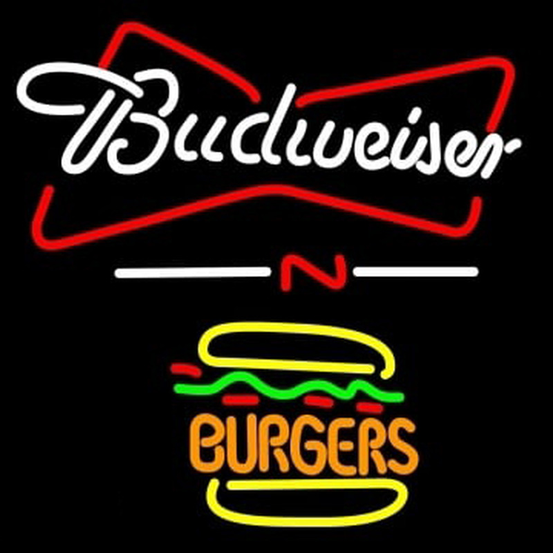 Budweiser Burgers Leuchtreklame