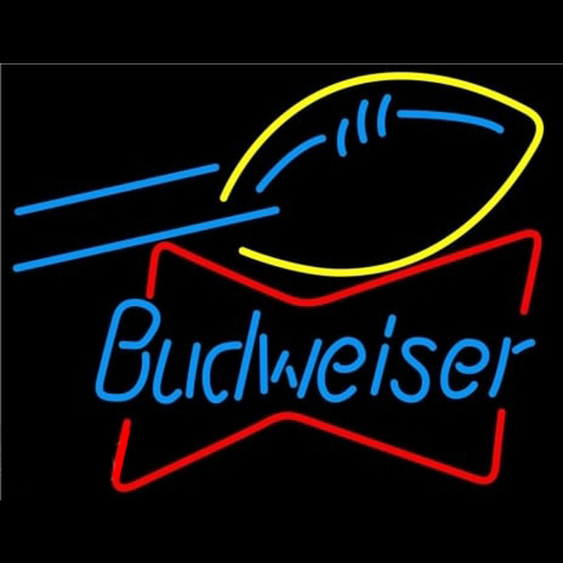 Budweiser Football Bowtie Leuchtreklame