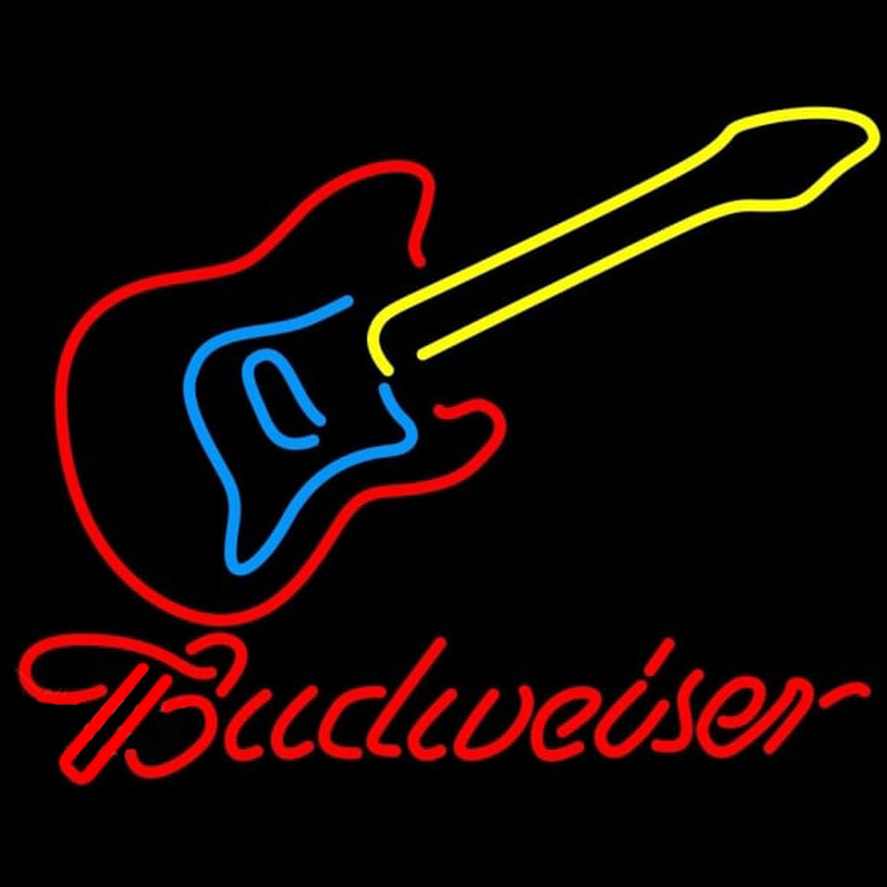 Budweiser Guitar Beer Sign Leuchtreklame