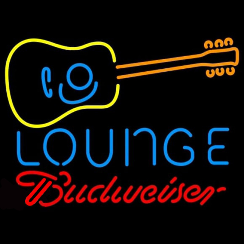 Budweiser Guitar Lounge Beer Sign Leuchtreklame