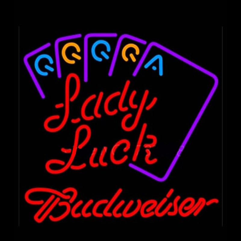 Budweiser Lady Luck Series Leuchtreklame