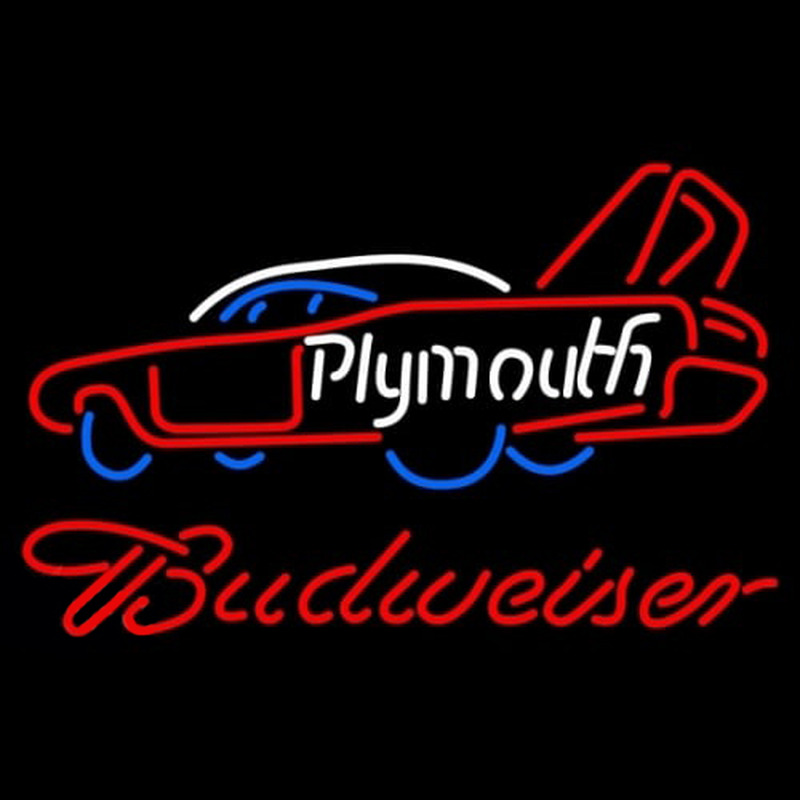 Budweiser Plymouth Leuchtreklame