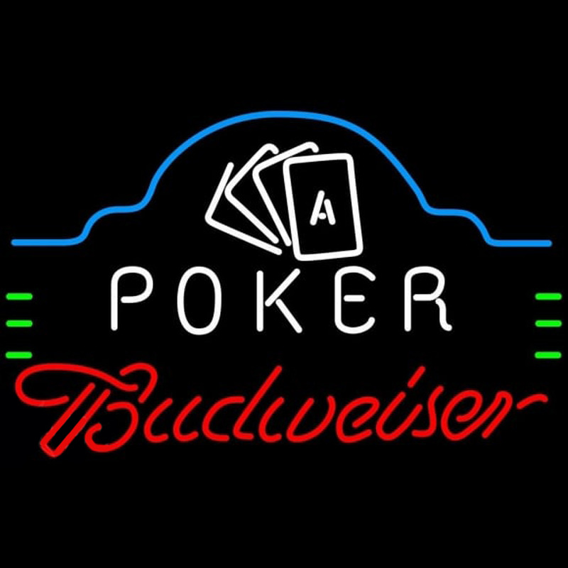 Budweiser Poker Ace Cards Beer Sign Leuchtreklame