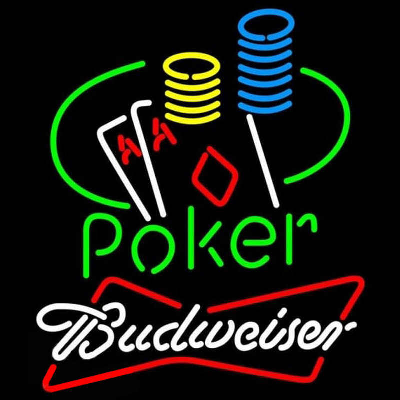 Budweiser Poker Ace Coin Table Beer Sign Leuchtreklame