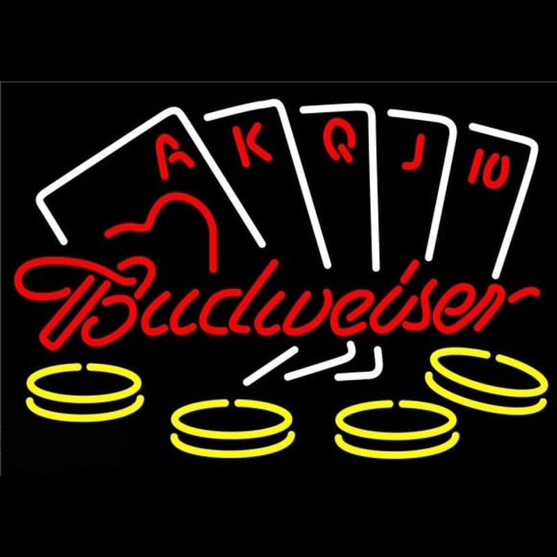 Budweiser Poker Ace Series Beer Sign Leuchtreklame