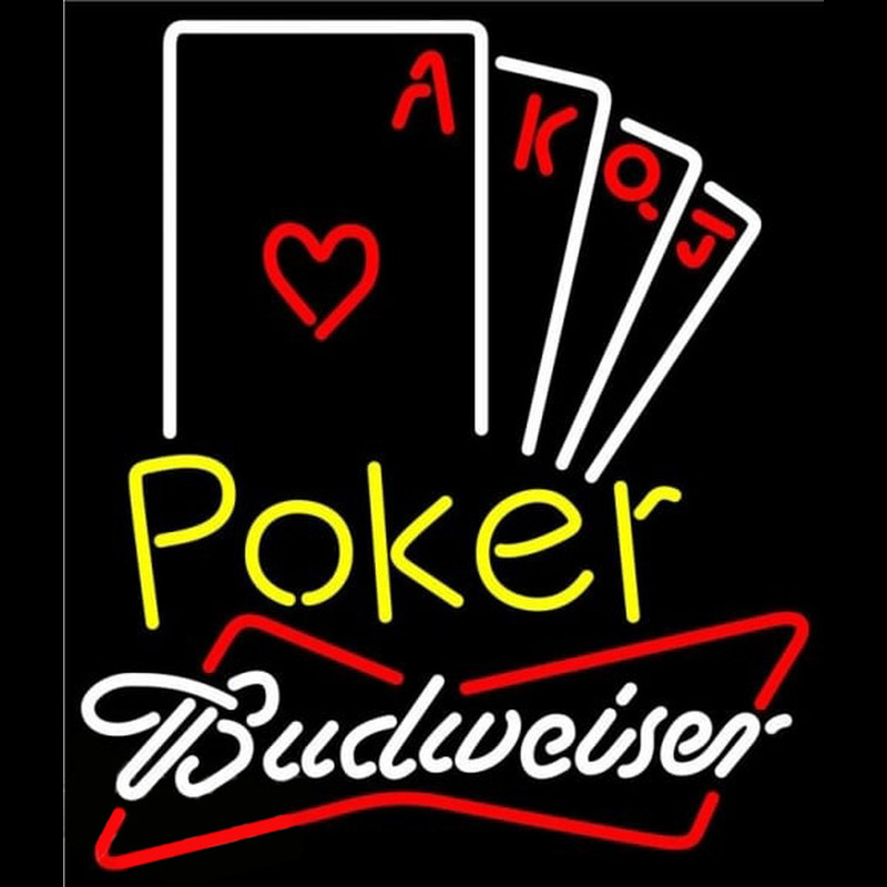 Budweiser Poker Ace Series Beer Sign Leuchtreklame