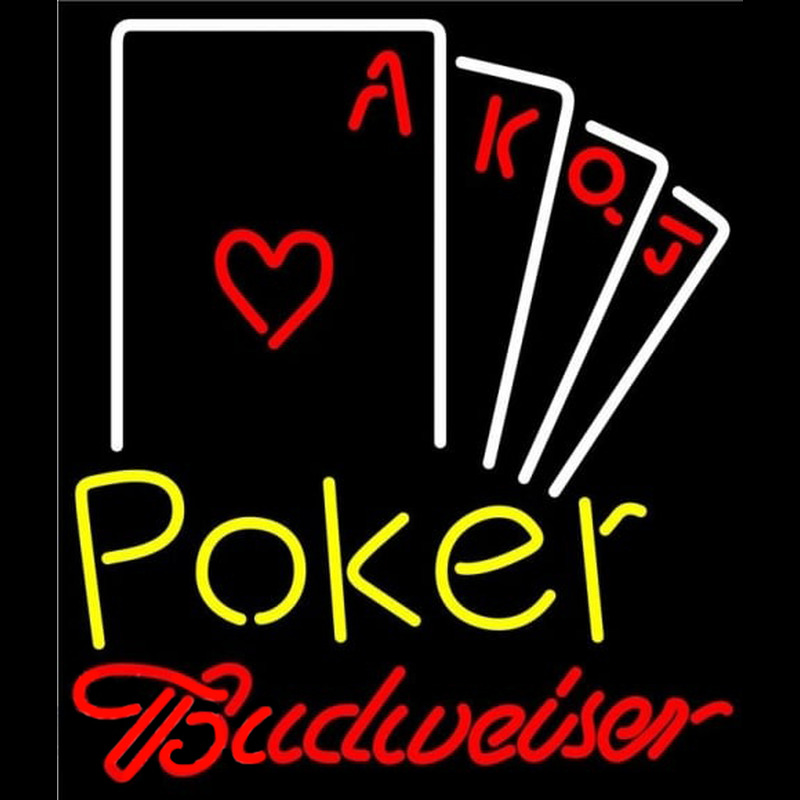 Budweiser Poker Ace Series Beer Sign Leuchtreklame