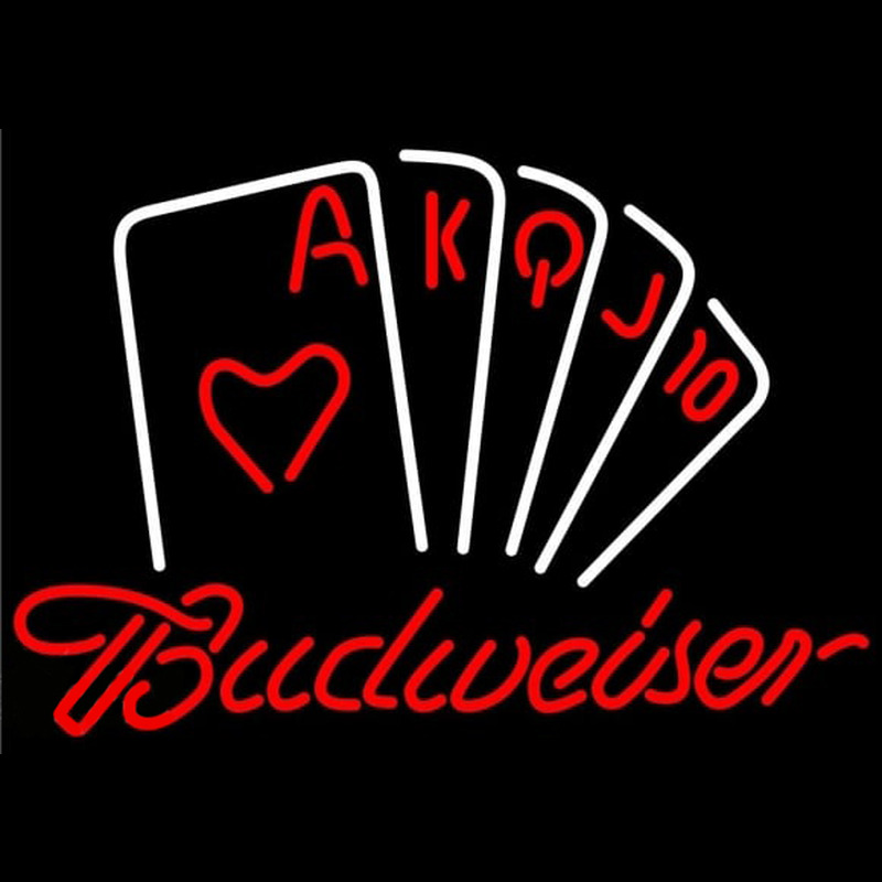 Budweiser Poker Series Beer Sign Leuchtreklame