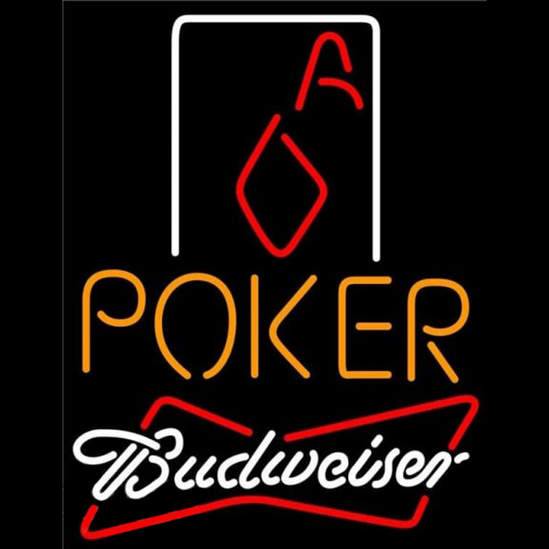 Budweiser Poker Squver Ace Beer Sign Leuchtreklame