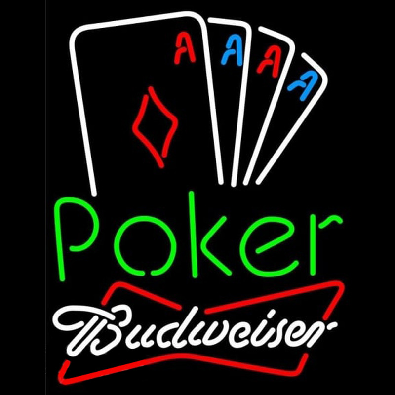 Budweiser Poker Tournament Beer Sign Leuchtreklame