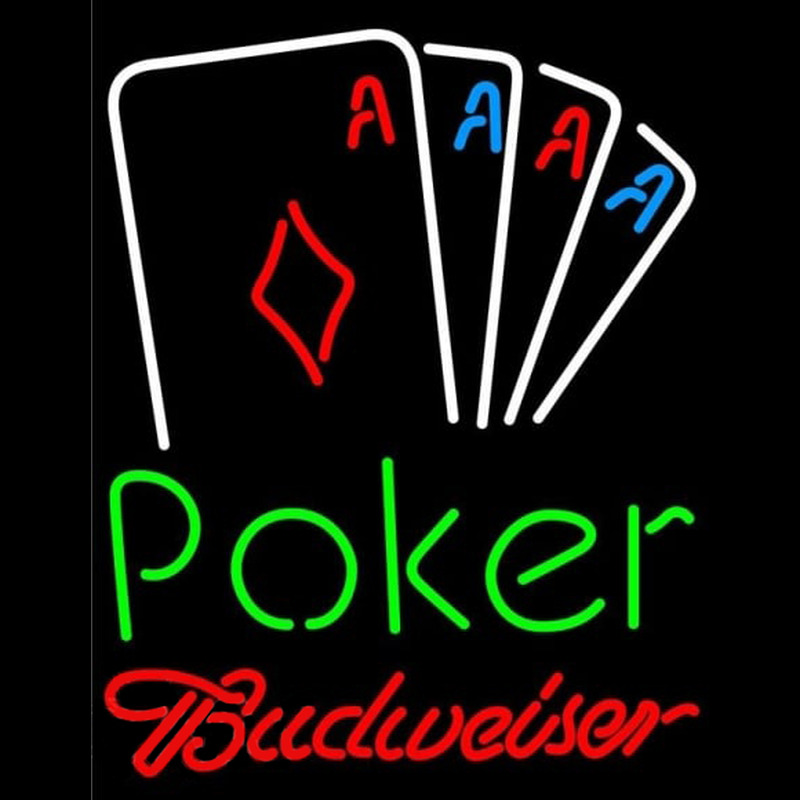 Budweiser Poker Tournament Beer Sign Leuchtreklame