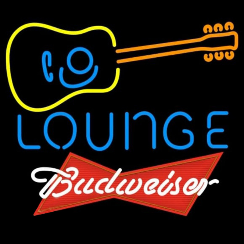 Budweiser Red Guitar Lounge Beer Sign Leuchtreklame