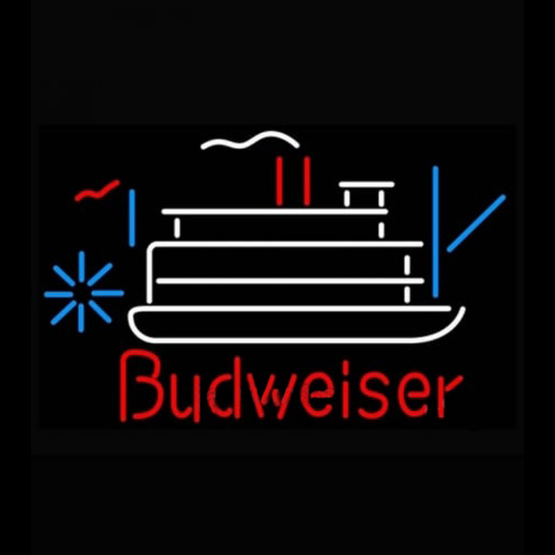 Budweiser Riverboat Beer Light Leuchtreklame